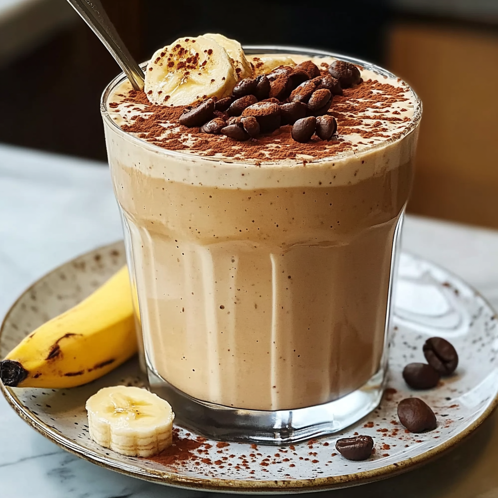 Recipe preparation for Creamy Coffee Banana Blend