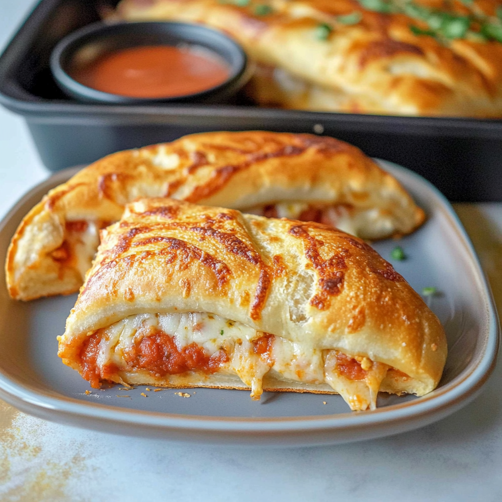 Recipe preparation for Pepperoni and Cheese Calzones