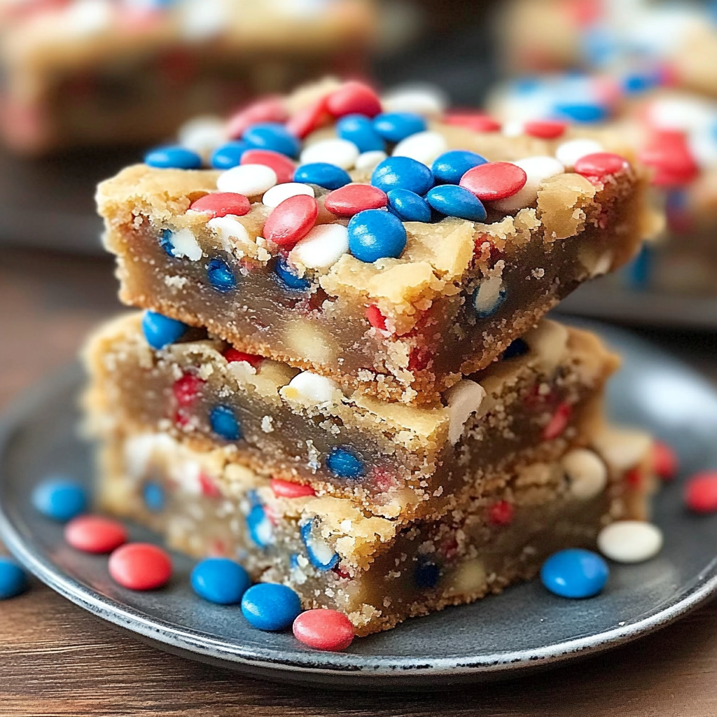 Recipe preparation for Fireworks Blondies