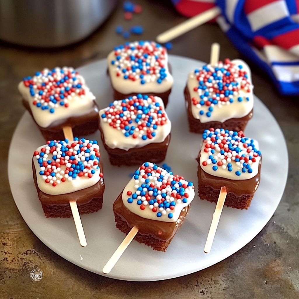 Recipe preparation for Patriotic Mini Ice Cream Sandwiches