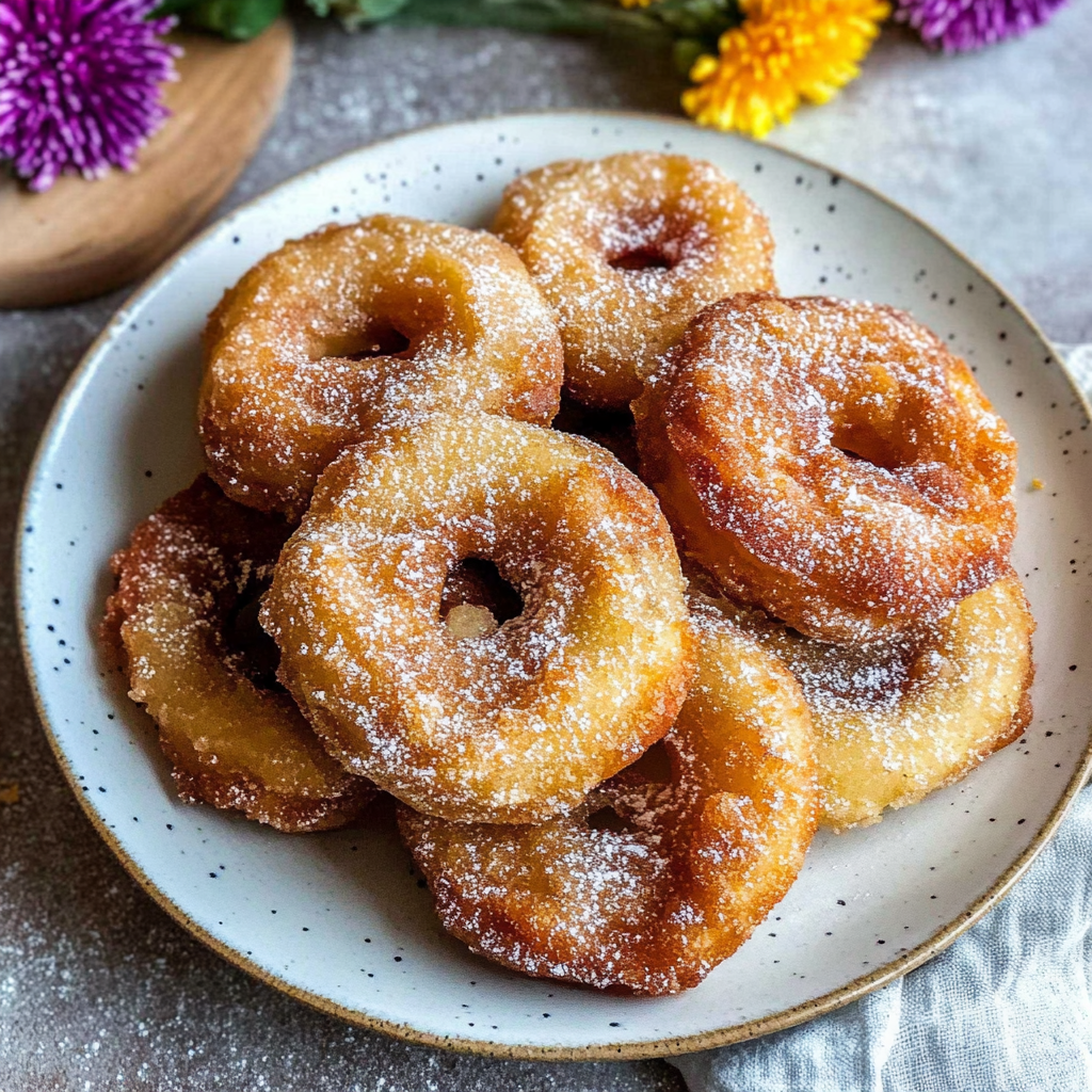 Recipe preparation for Apple ‘donuts’