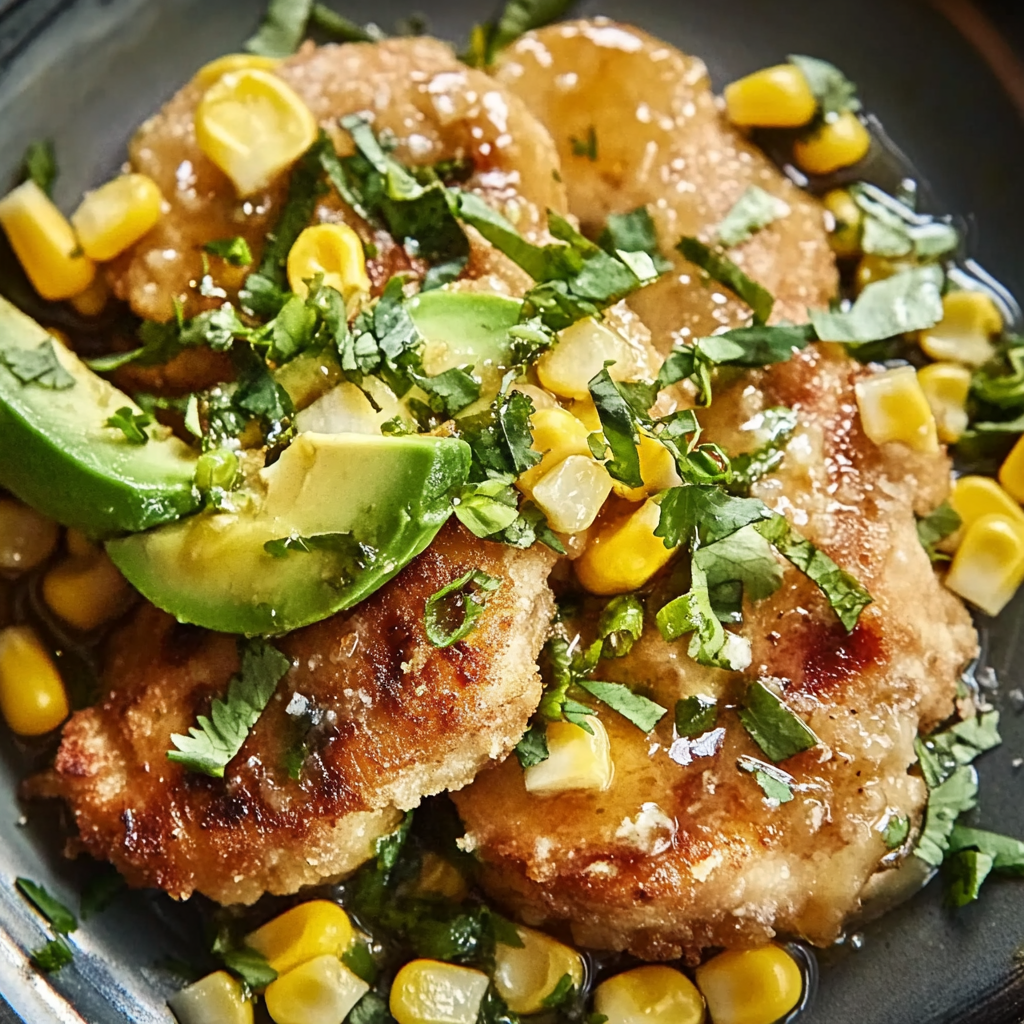 Recipe preparation for  Lime Chicken with Corn and Poblano Salad