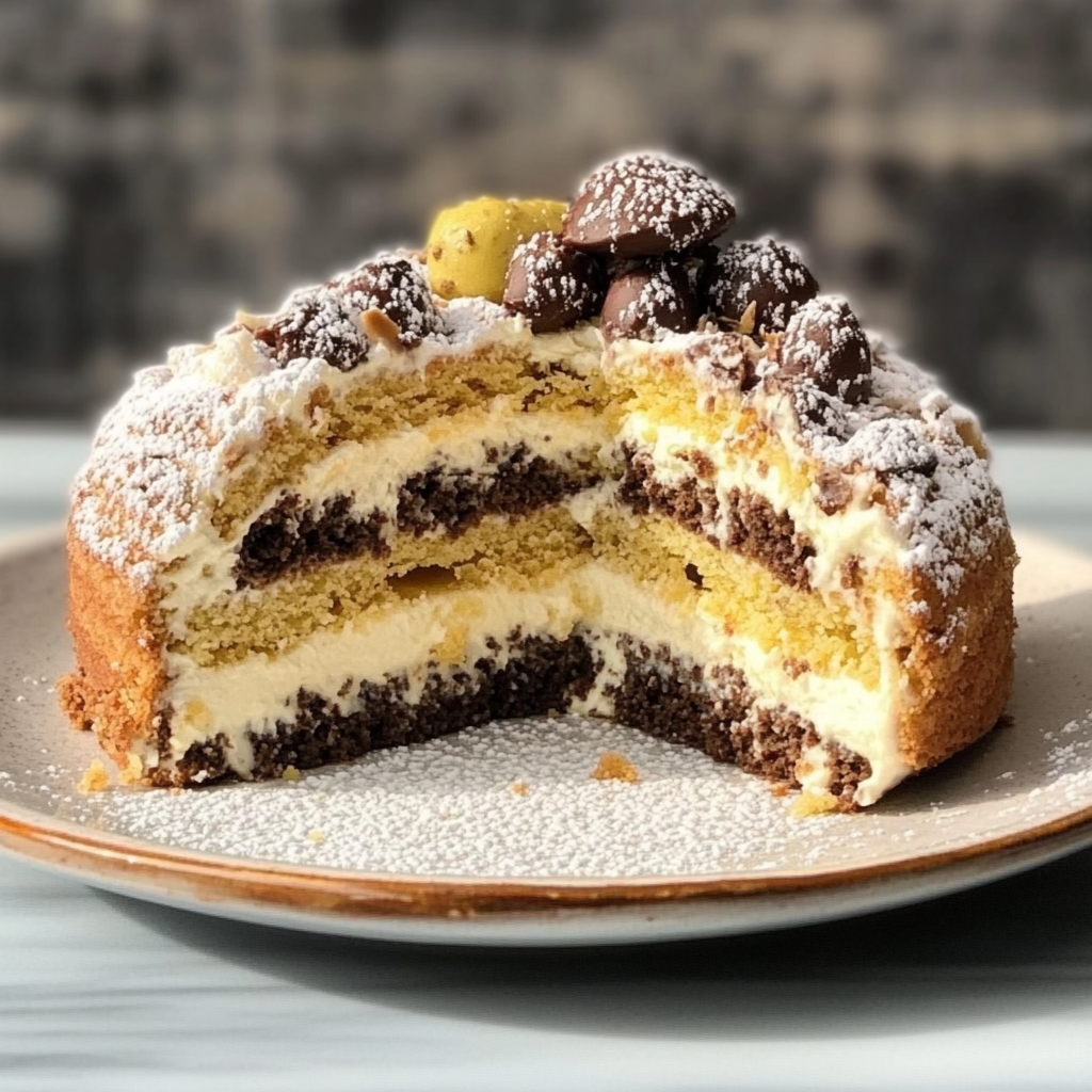 Recipe preparation for Cannoli Cakern Recipe