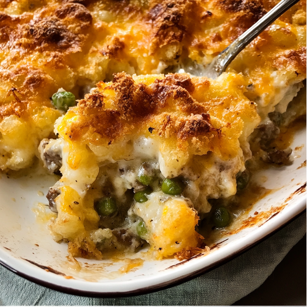 Recipe preparation for Easy and Delicious Tater Tot Casserole Recipe