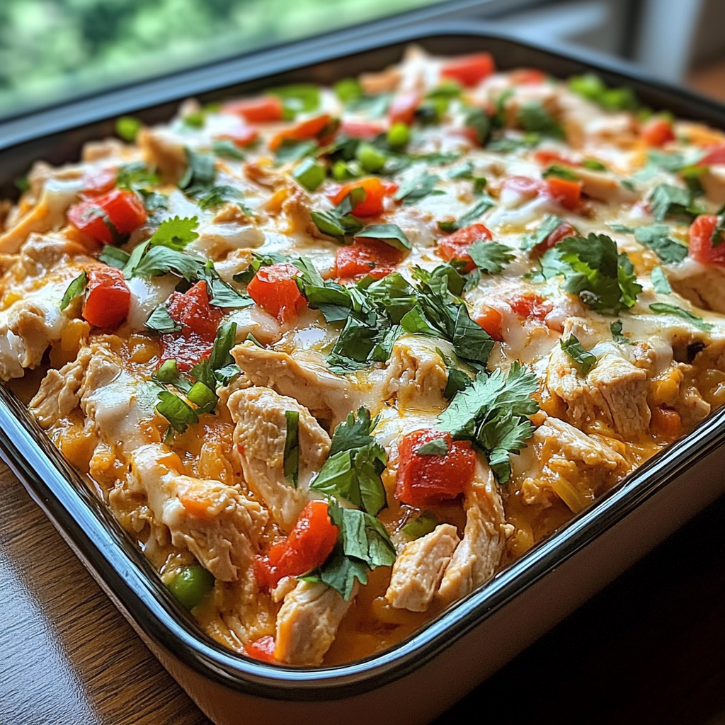 Recipe preparation for Fajita Chicken Casserole