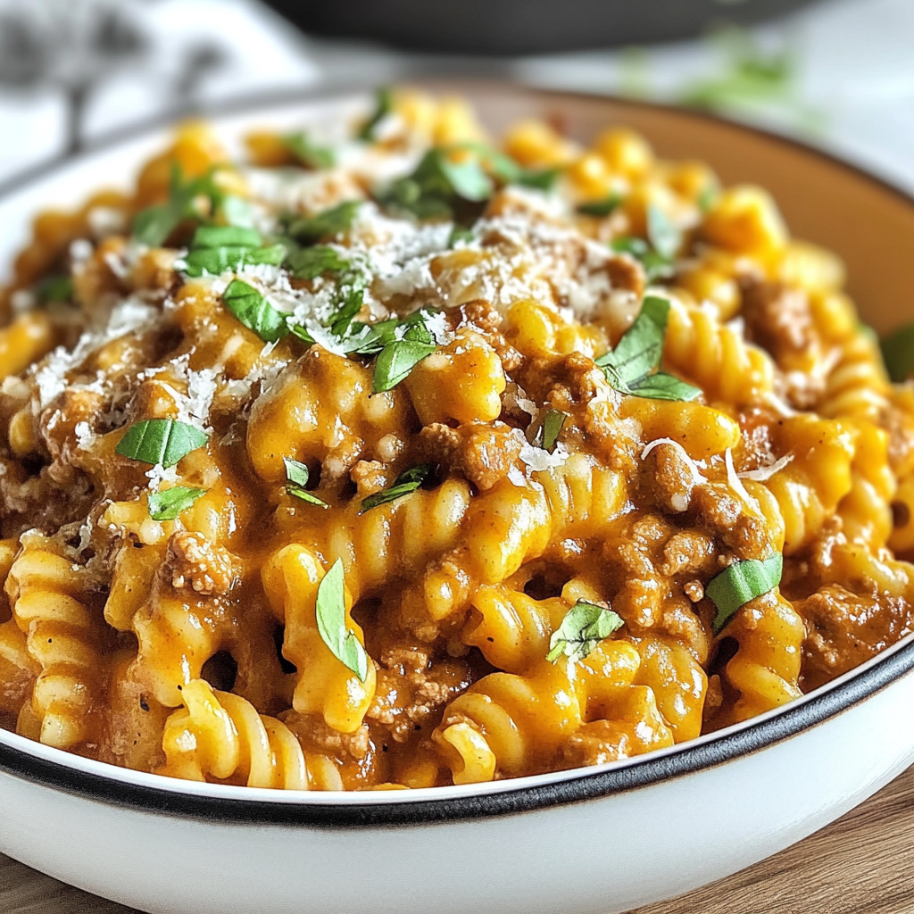 Recipe preparation for Enchilada Pasta