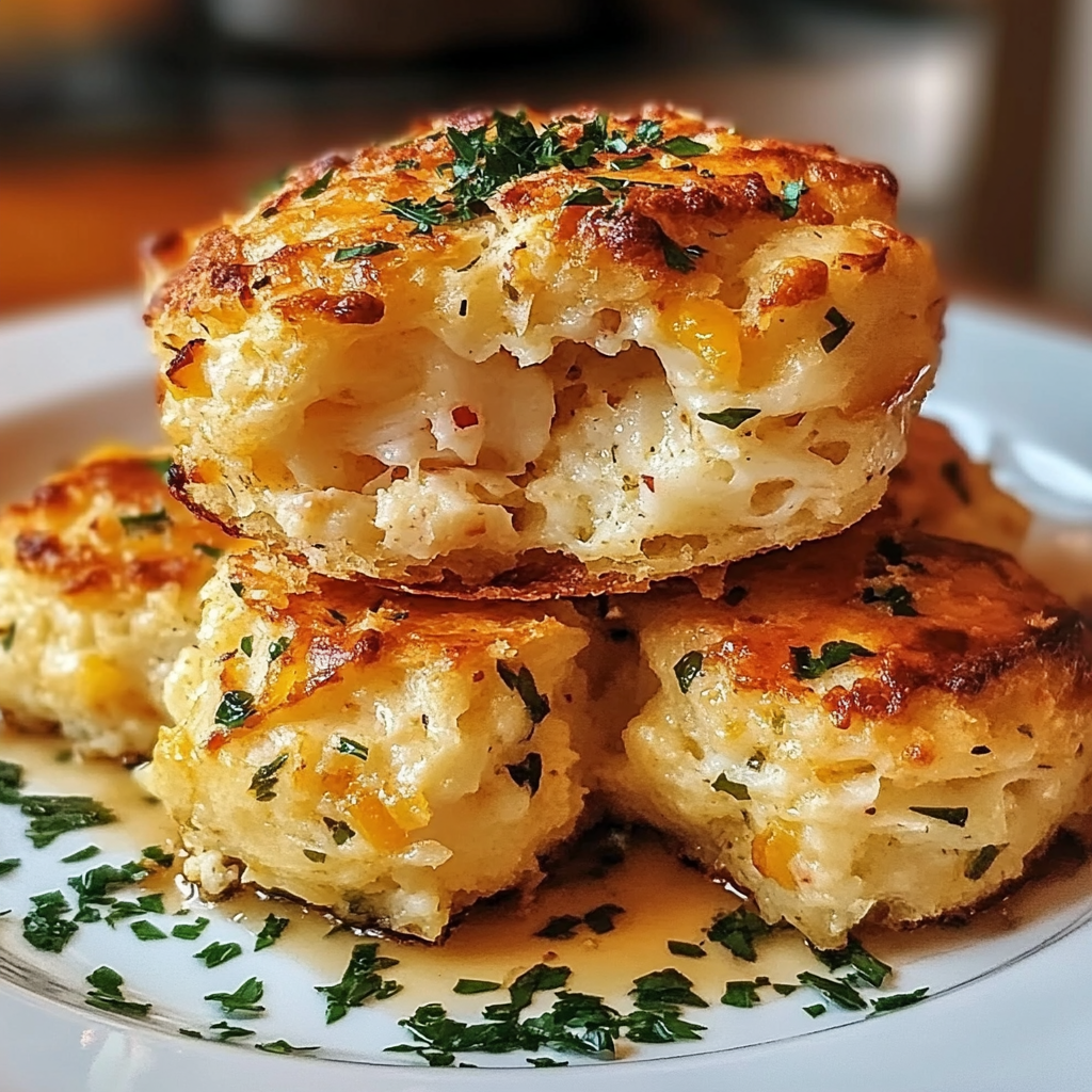 Recipe preparation for Crab Stuffed Cheddar Bay Biscuits