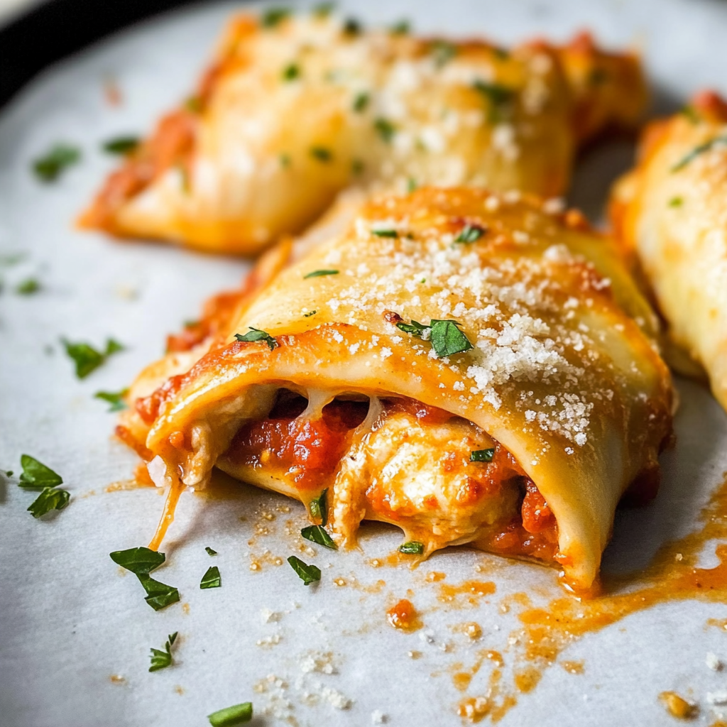 Recipe preparation for Chicken Parmesan Rolls Recipe