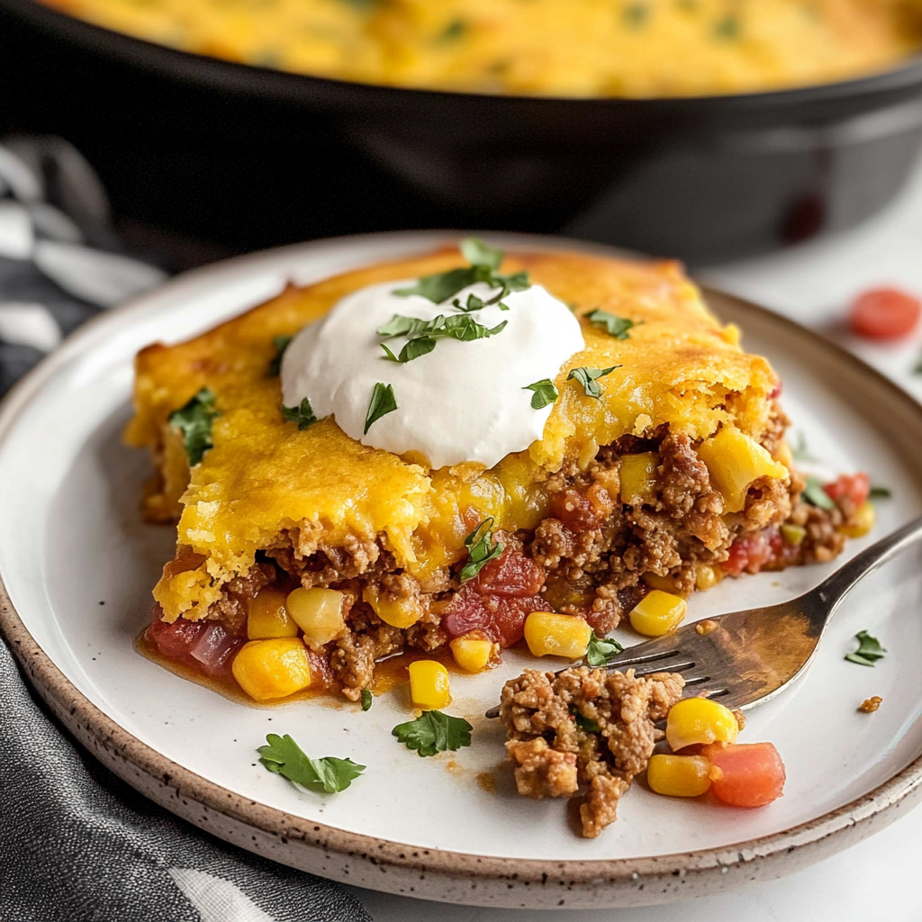 Recipe preparation for Cowboy Cornbread Casserole Recipe