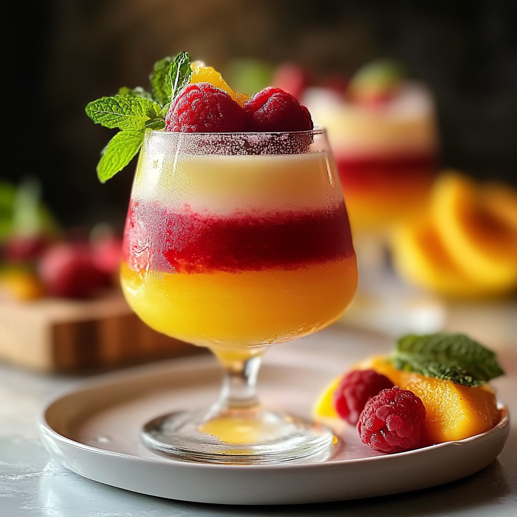 Recipe preparation for Raspberry Mango Daiquiris