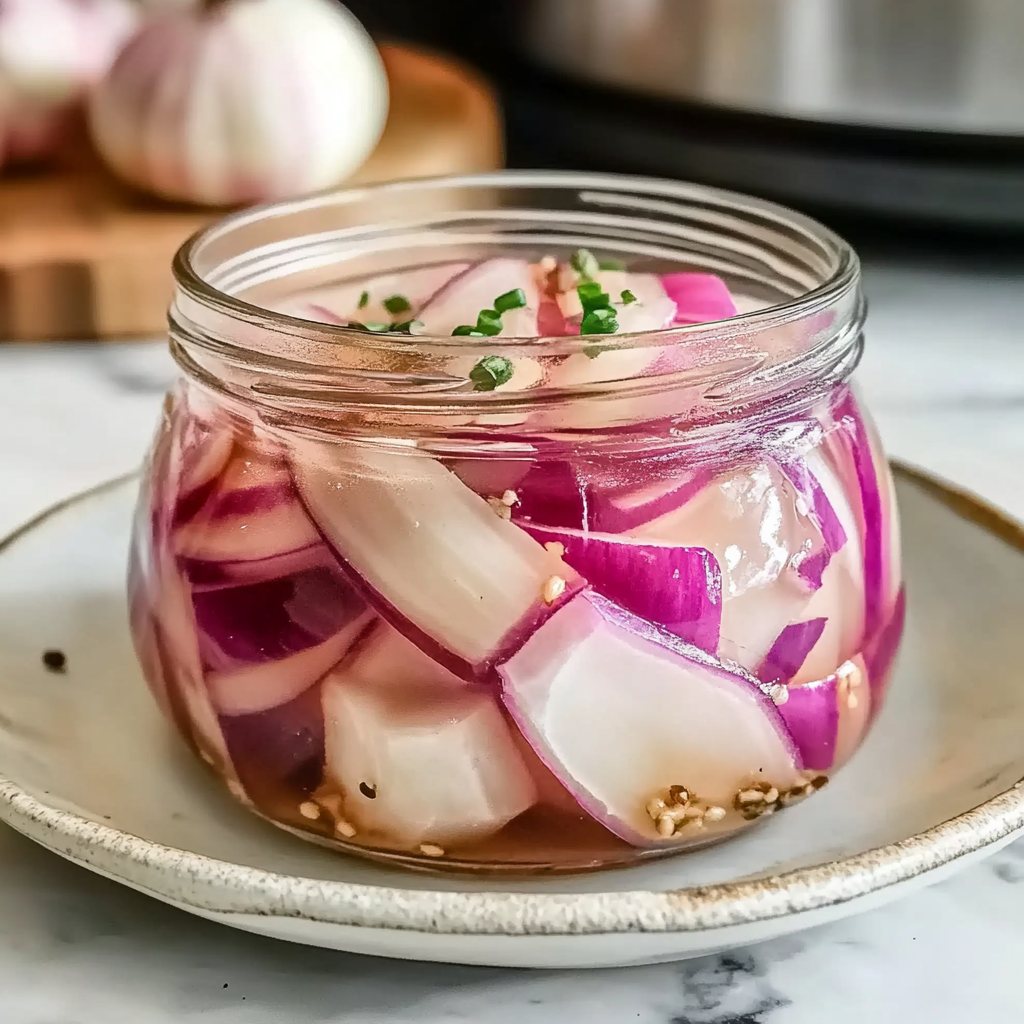 Recipe preparation for Pickled Red Onions Recipe