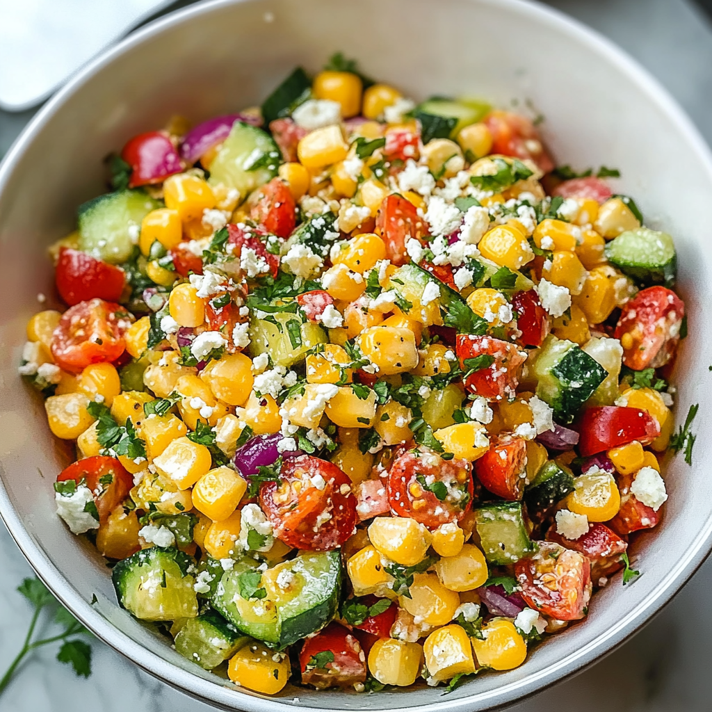 Recipe preparation for Corn Salad