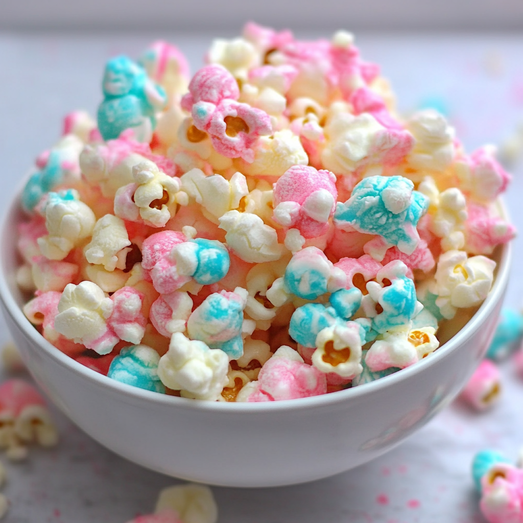 Recipe preparation for Cotton Candy Popcorn