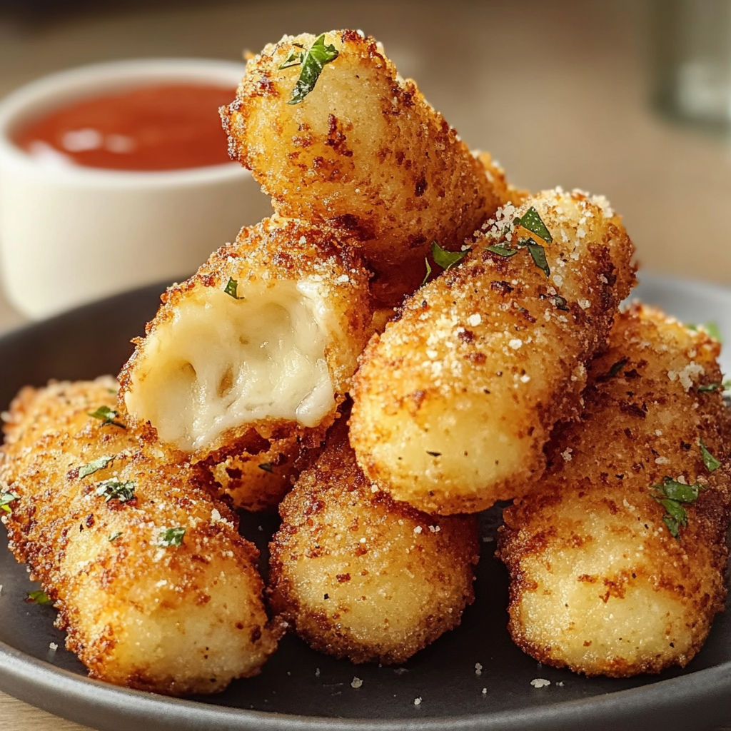 Recipe preparation for Mozzarella Fried Cheese Bites