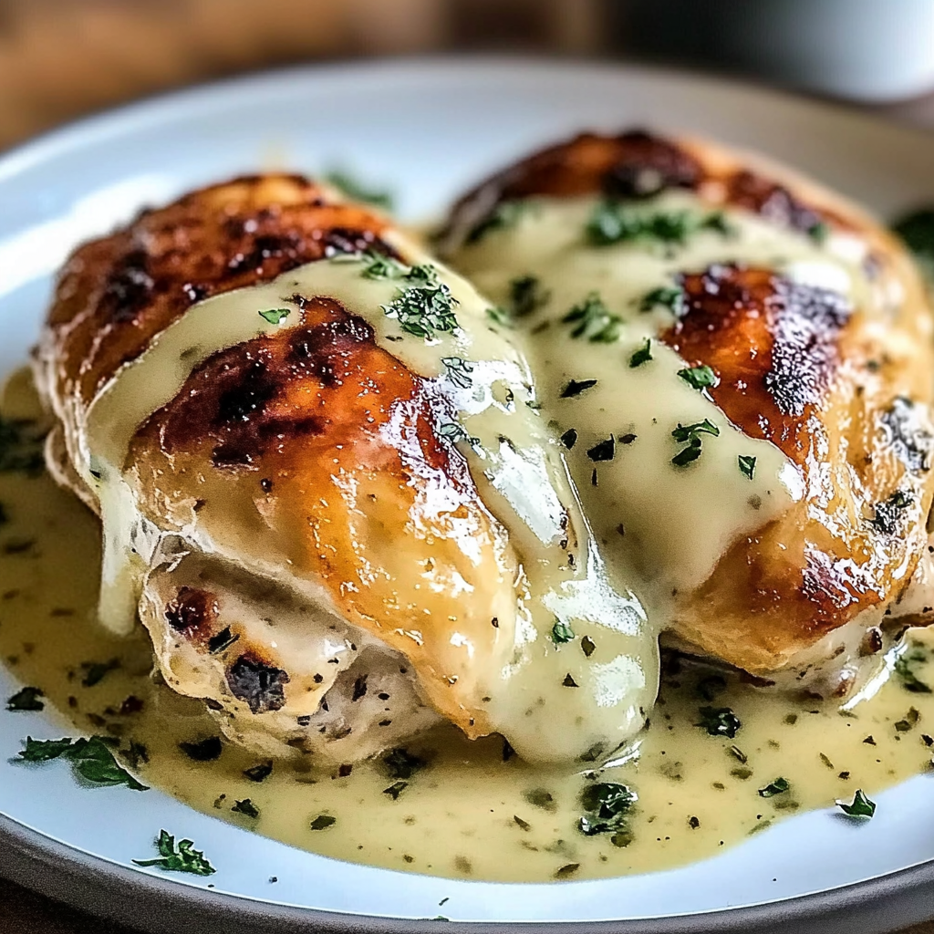 Recipe preparation for Cheesy Garlic Butter Chicken