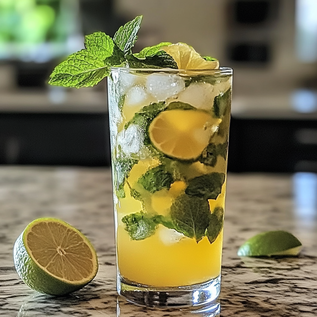 Recipe preparation for Zesty Limoncello Mojito