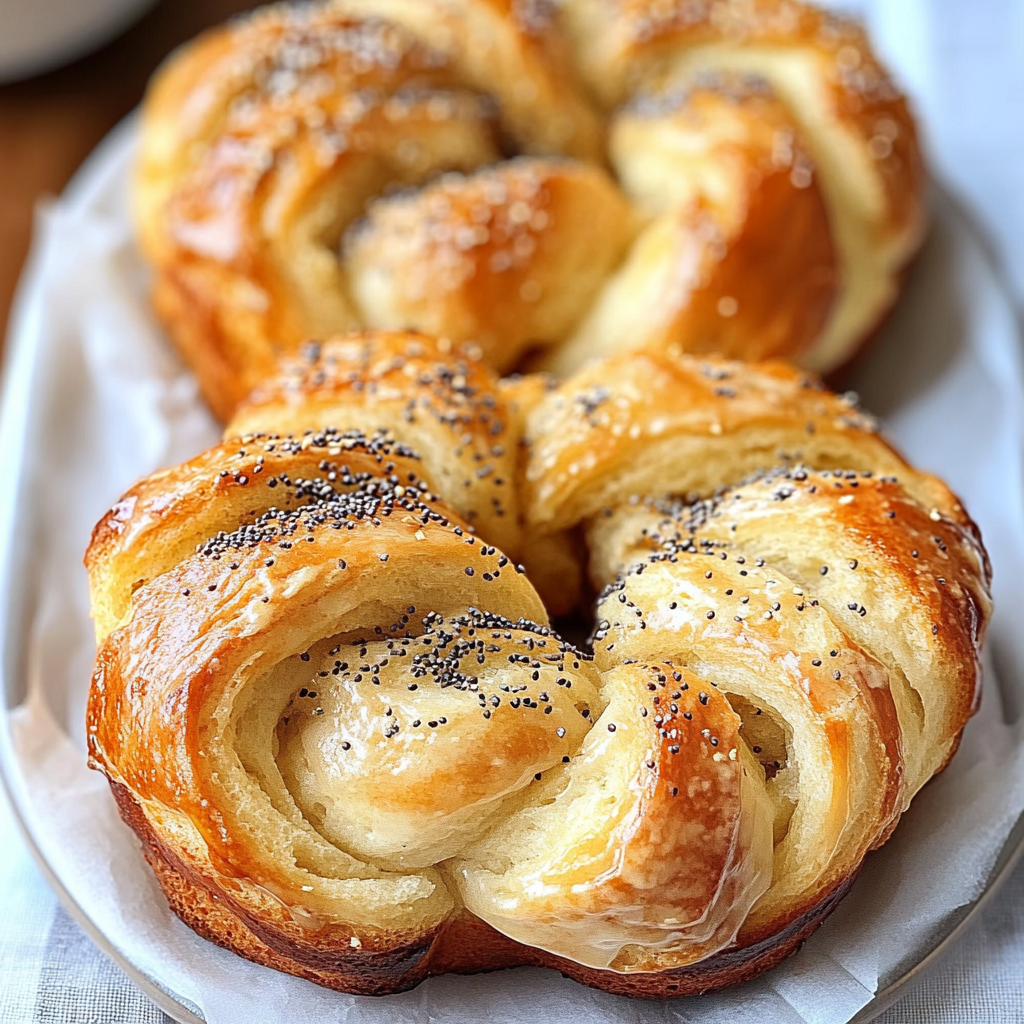 Recipe preparation for Lemon Cardamom Poppy Seed Twists