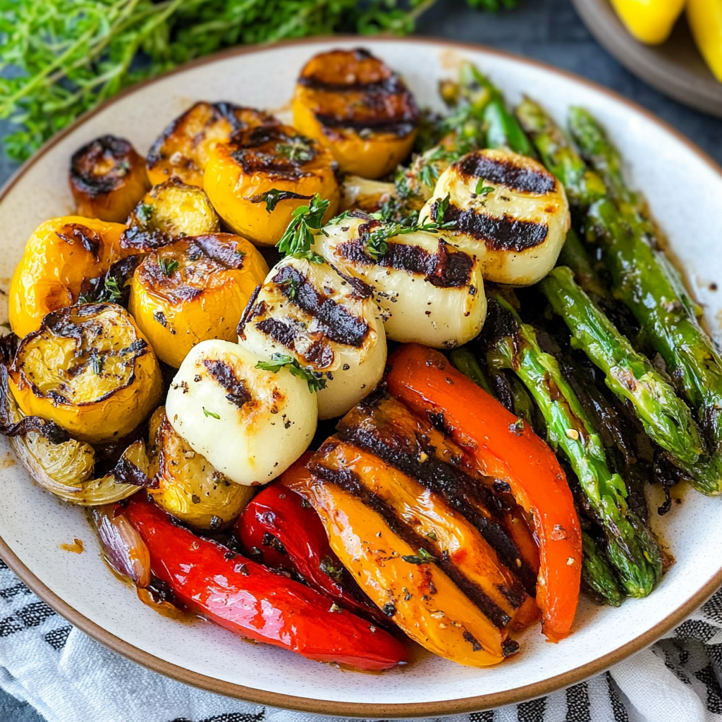 Recipe preparation for Grilled Vegetables Medley
