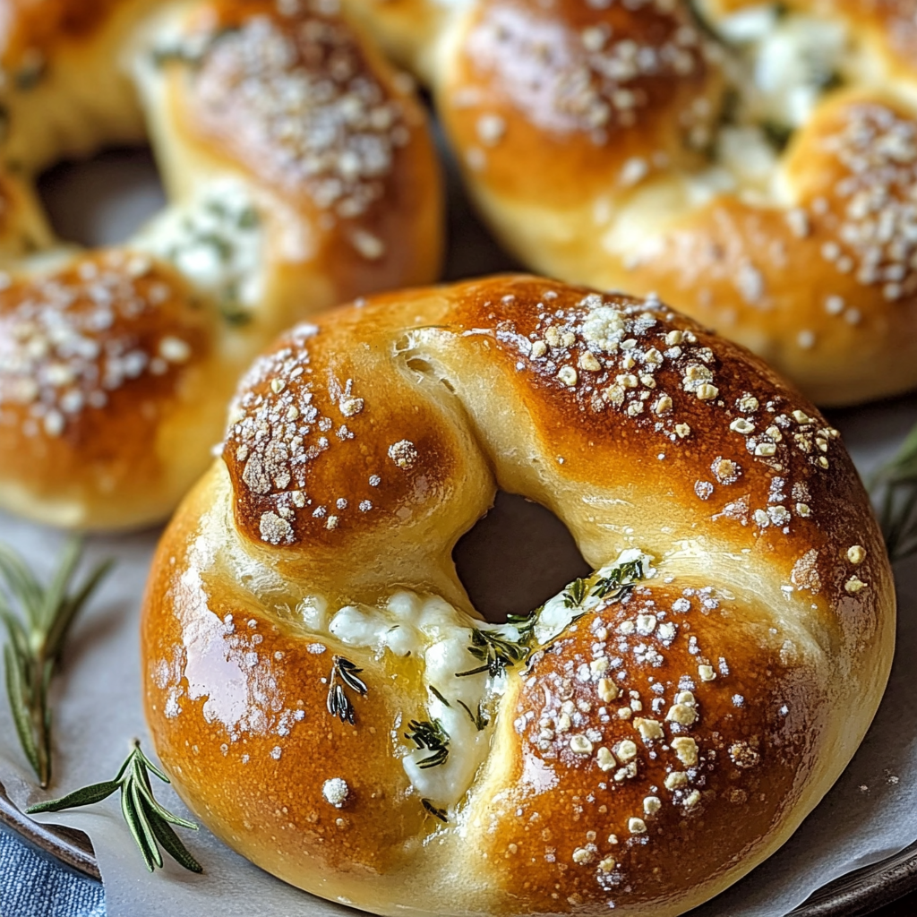 Recipe preparation for Mozzarella-Stuffed Soft Pretzels