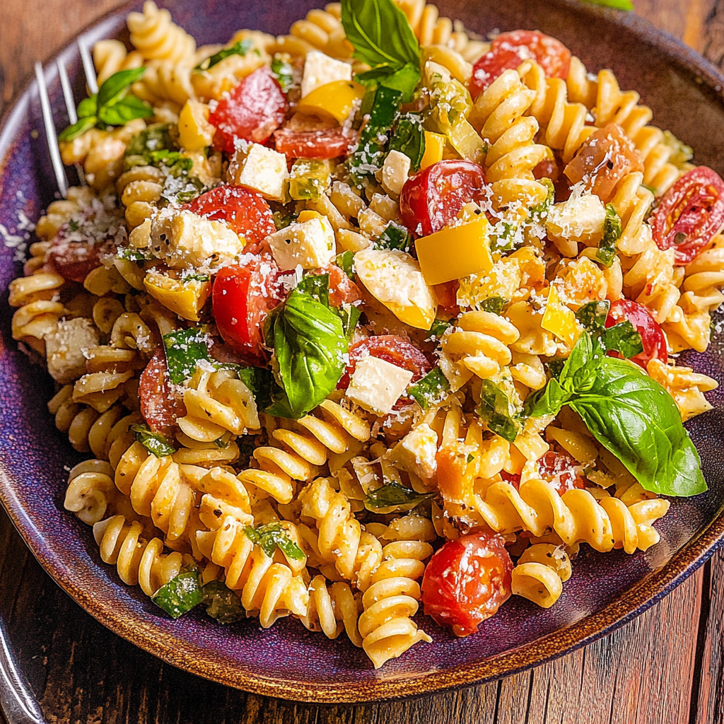 Recipe preparation for Easy Pasta Salad