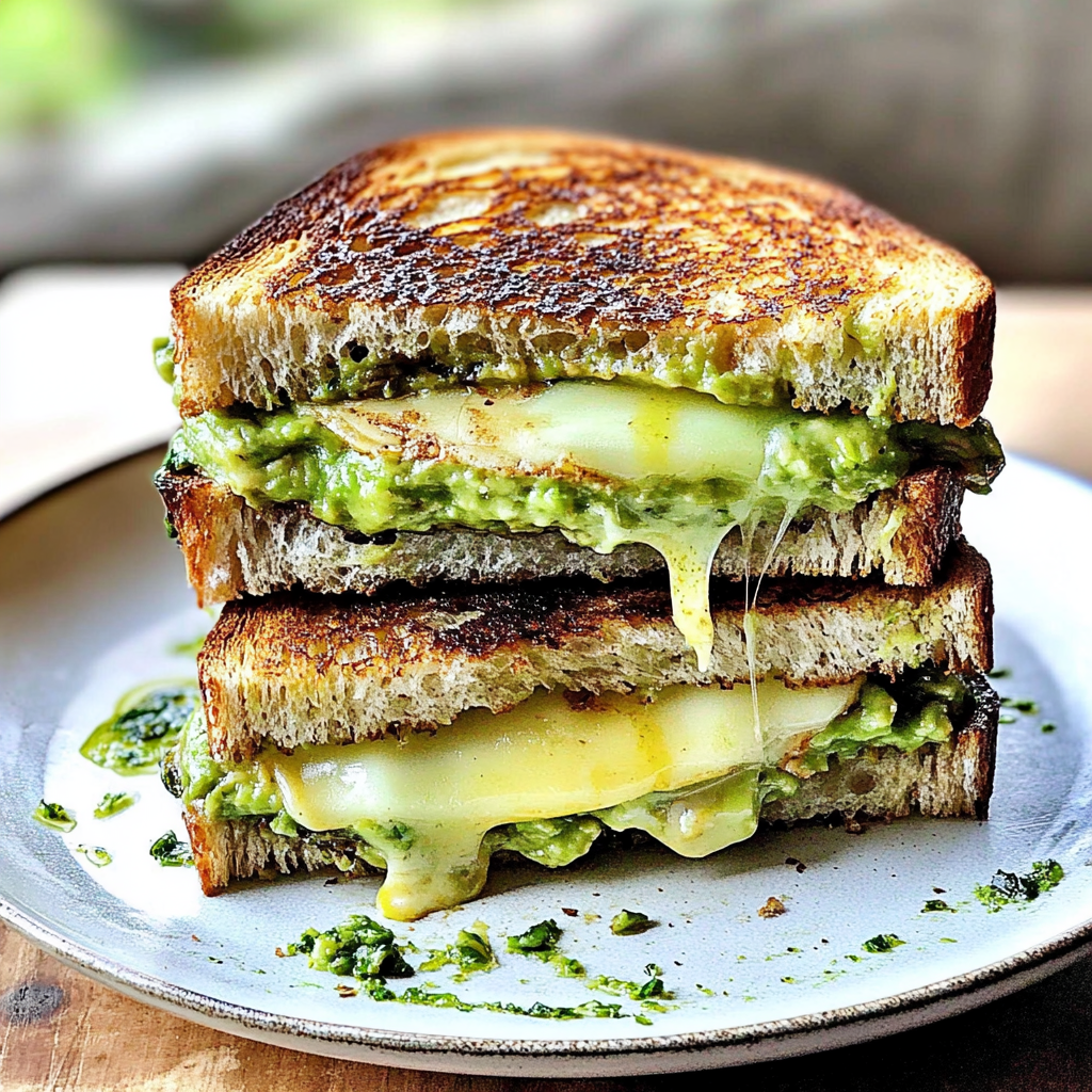Recipe preparation for Creamy Avocado Grilled Cheese