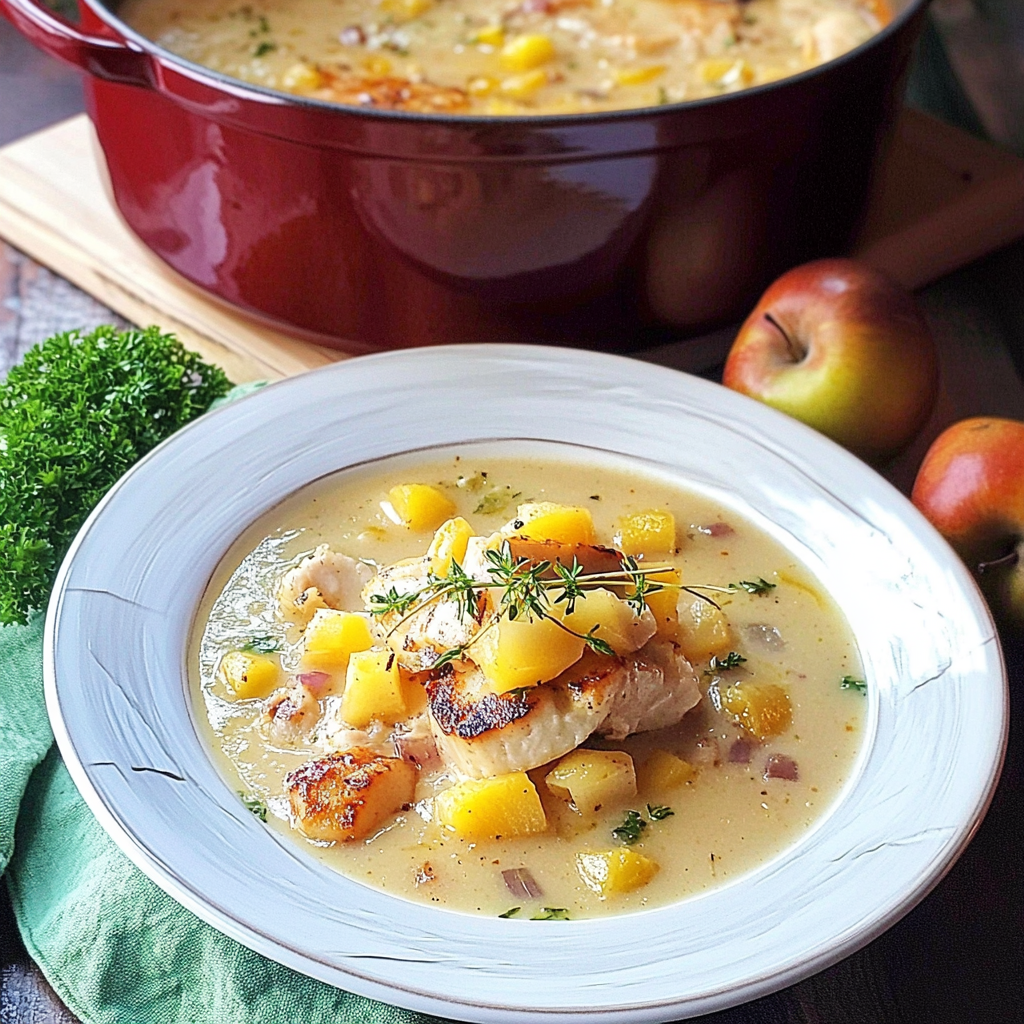 Recipe preparation for Apple Clam Chowder