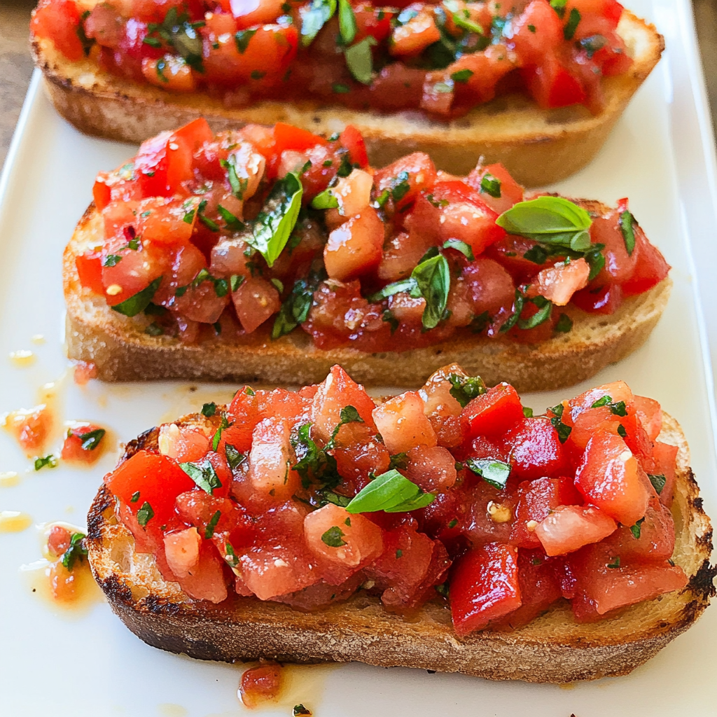Recipe preparation for Ultimate Bruschetta