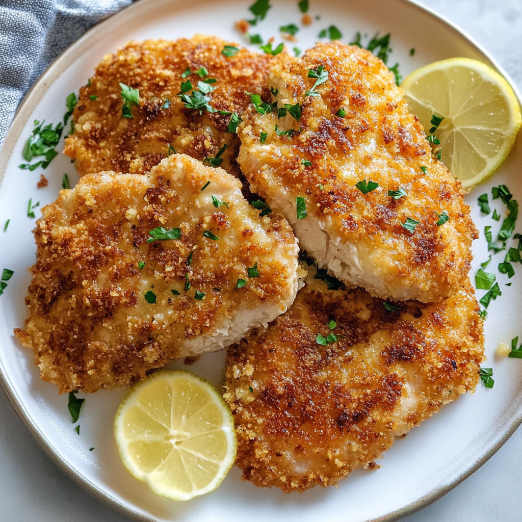 Recipe preparation for parmesan crusted chicken
