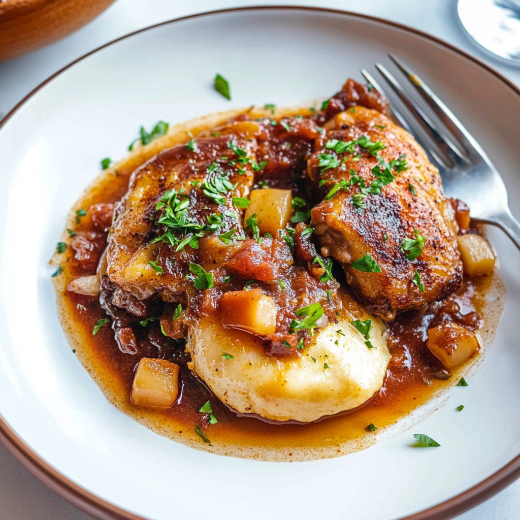 Recipe preparation for Crispy Coq au Vin