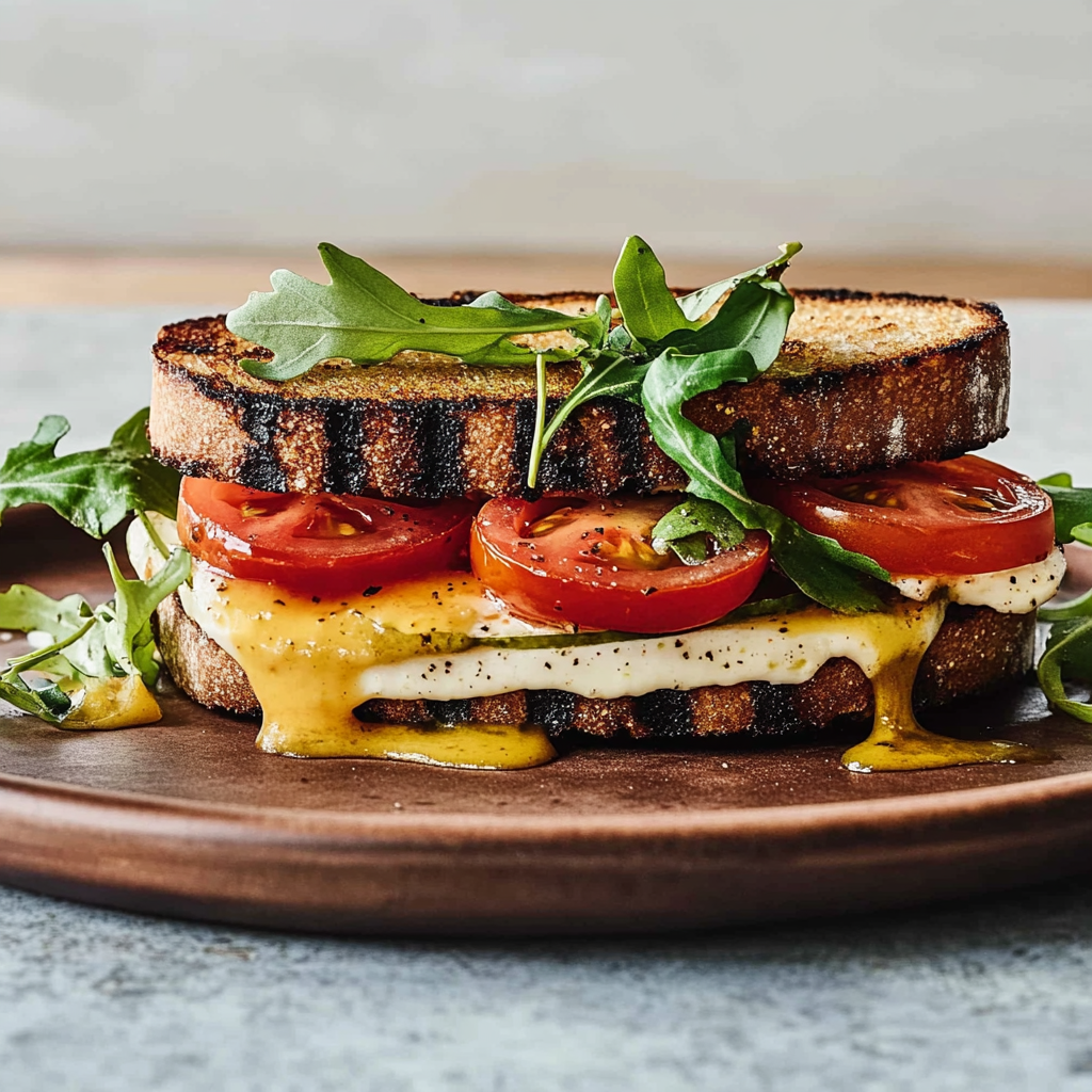 Recipe preparation for Zesty Tomato Sandwich