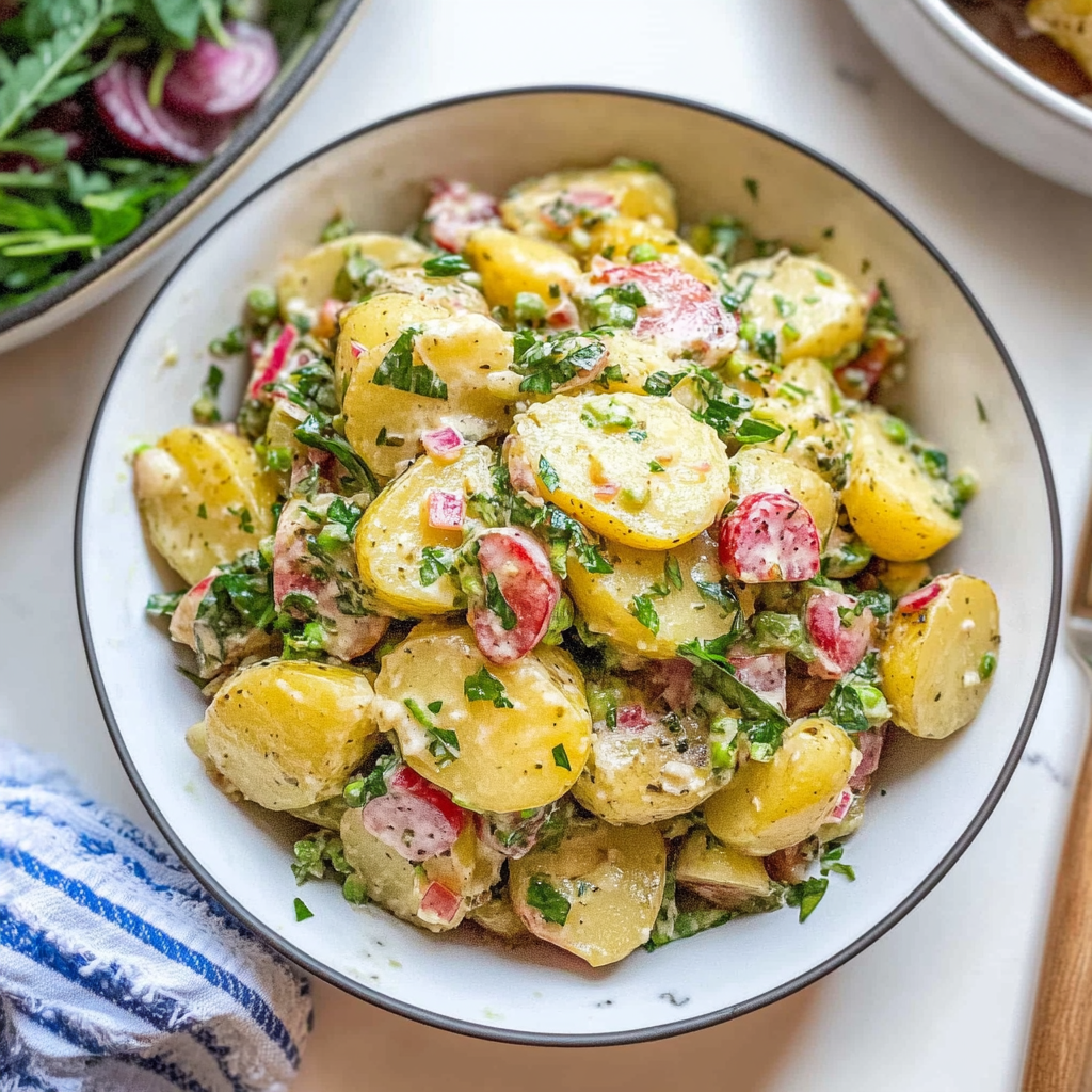 Recipe preparation for Hearty Potato Salad