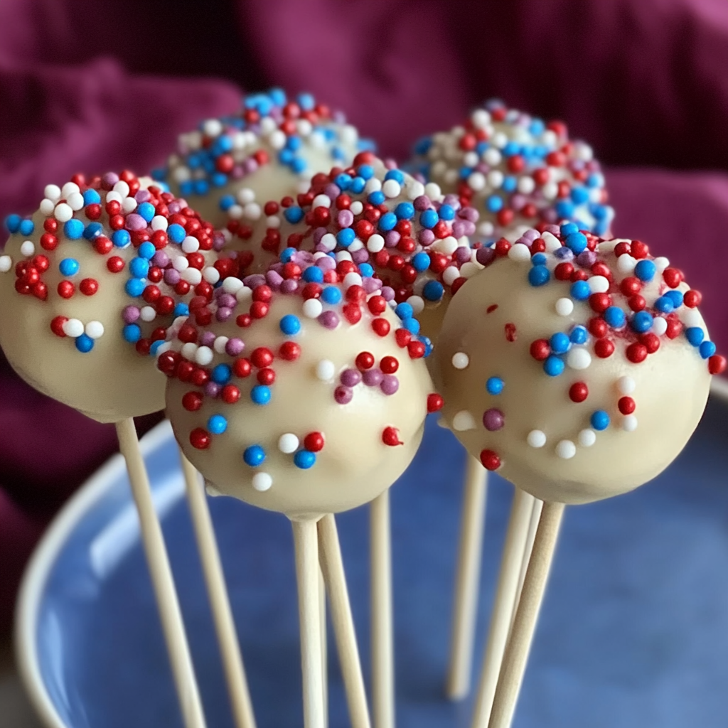 Recipe preparation for 4th of July Cake pops