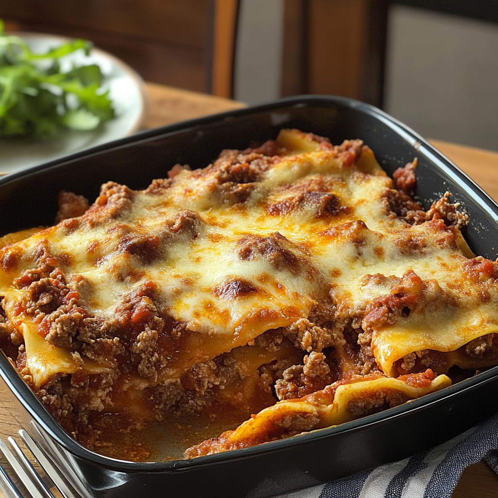 Recipe preparation for Grilled Beef Lasagna