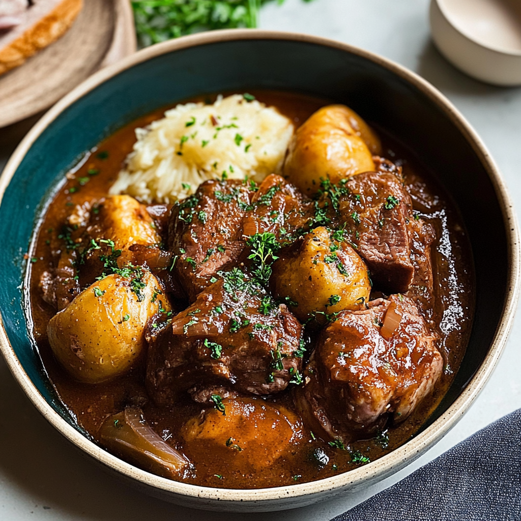 Recipe preparation for Gourmet Coconut Coq au Vin