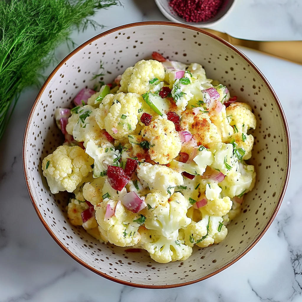 Recipe preparation for Cauliflower ‘Potato’ Salad