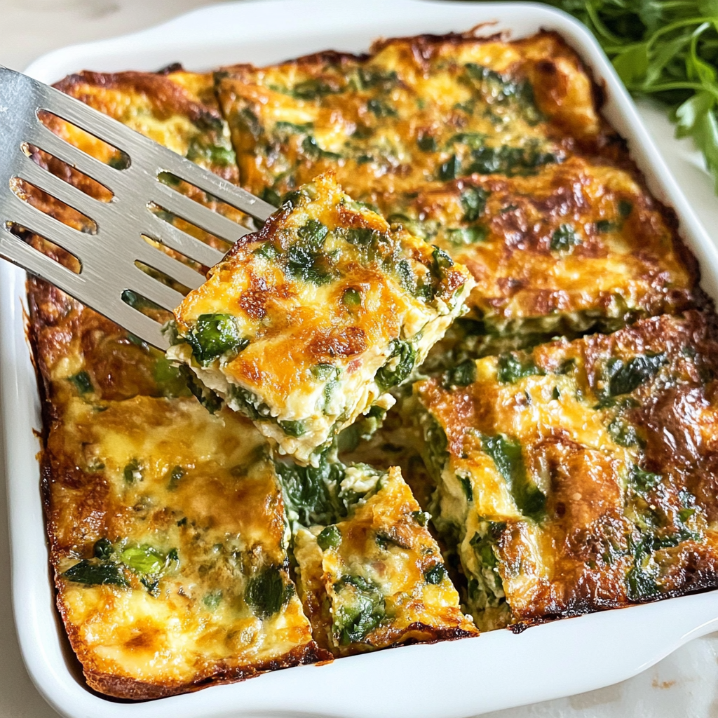 Recipe preparation for Cottage Cheese Egg Bake