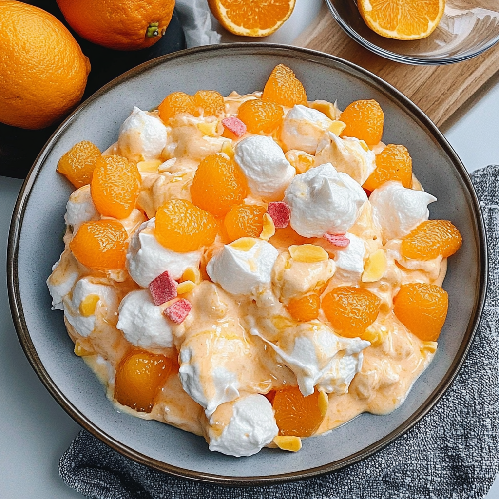Recipe preparation for Mandarin Orange Fluff Salad