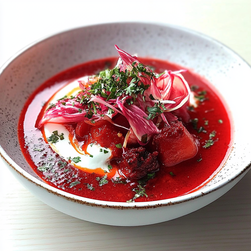 Recipe preparation for Traditional Borscht