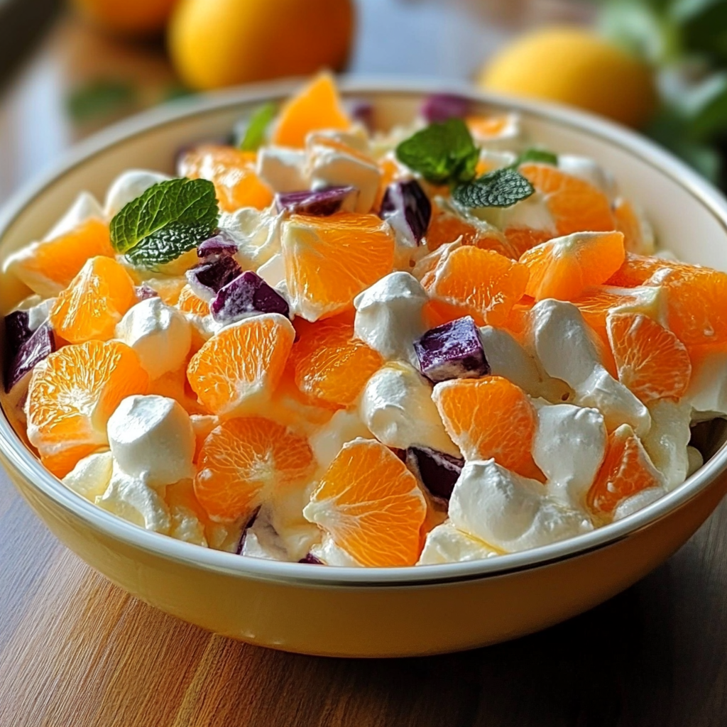 Recipe preparation for Orange Dreamsicle Salad