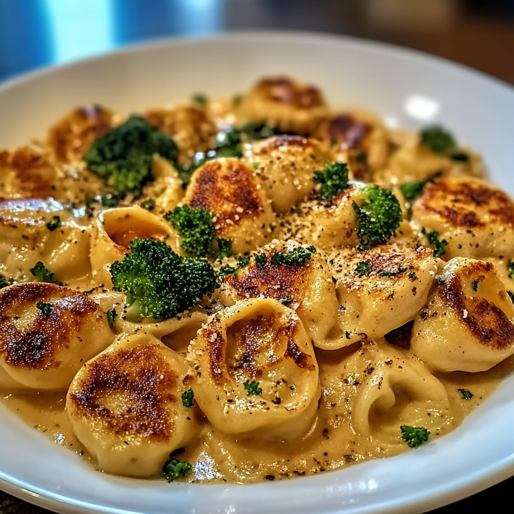 Recipe preparation for Garlic Parmesan Chicken Tortellini