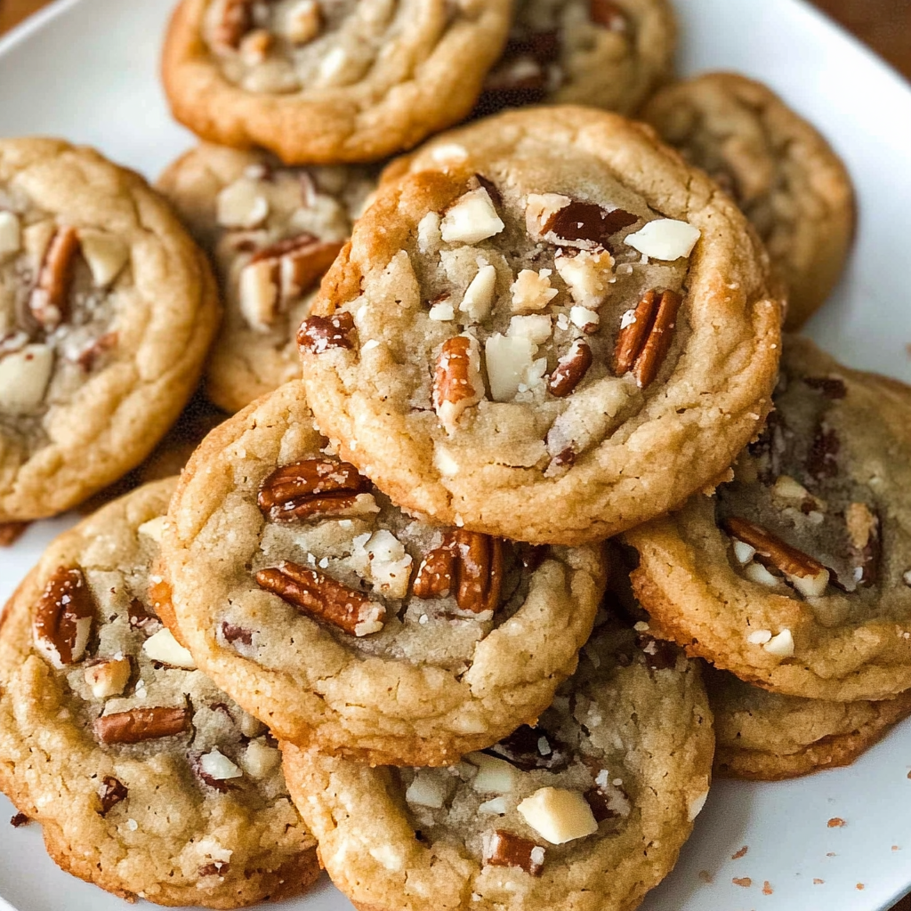 Recipe preparation for No-bake Coconut Praline Cookies