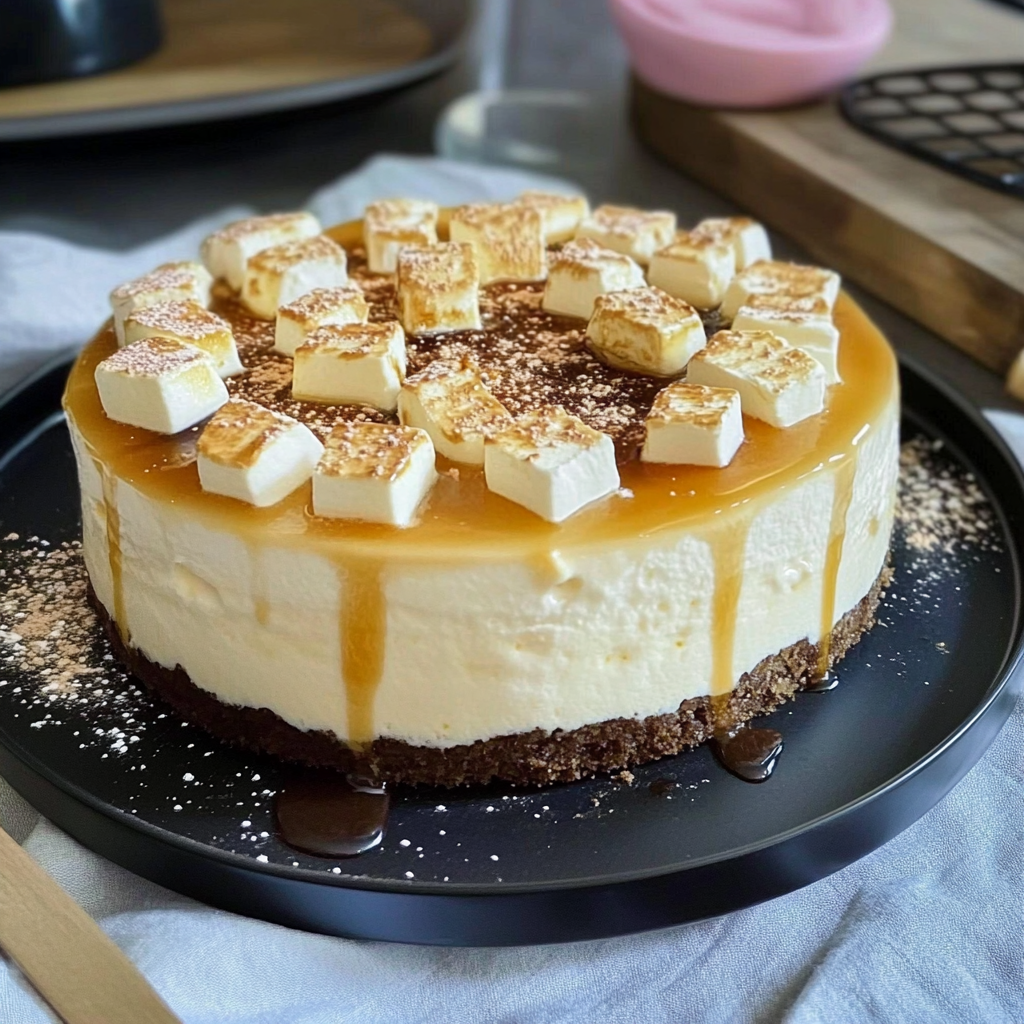 Recipe preparation for Marshmallow Cheesecake