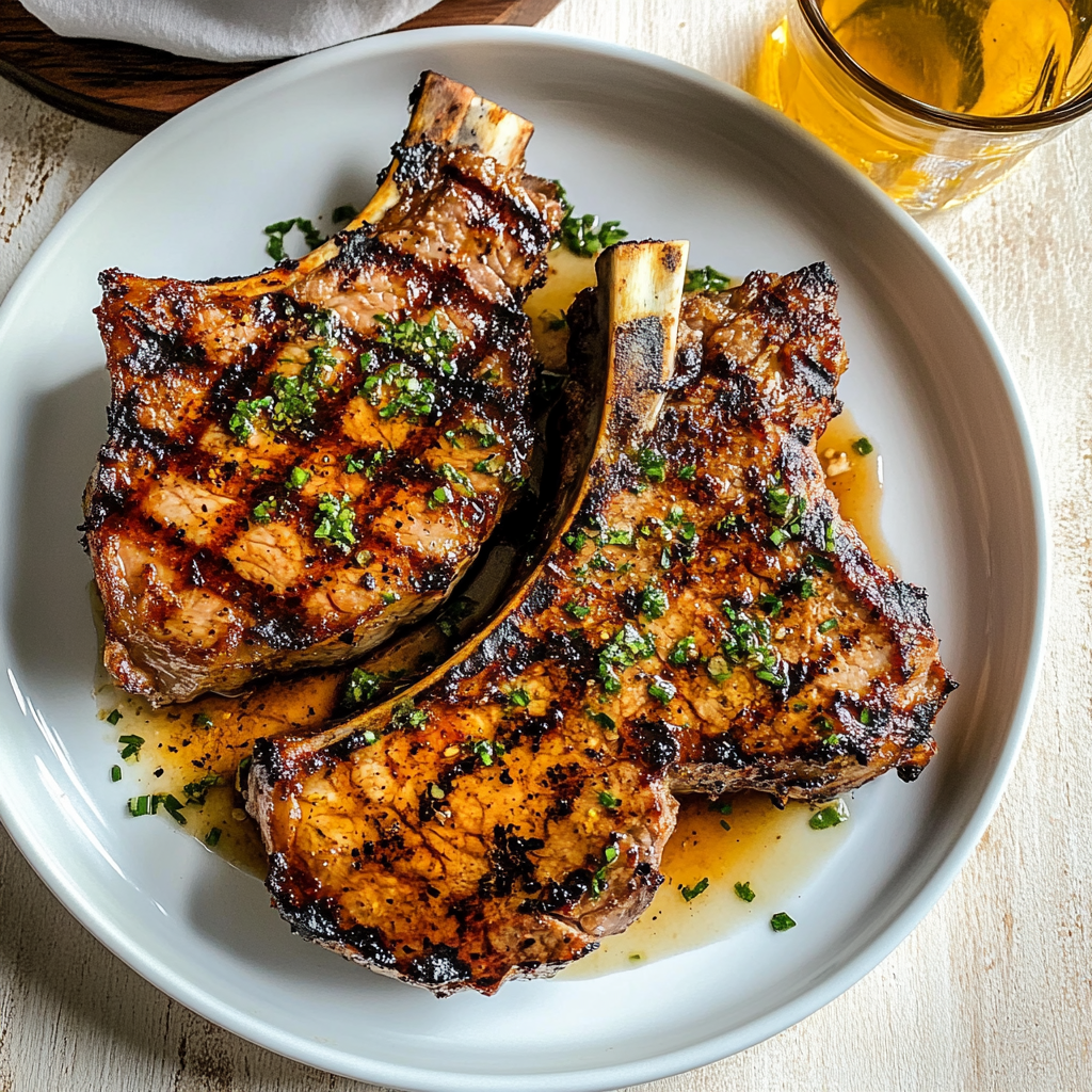 Recipe preparation for Juicy Grilled Pork Chops