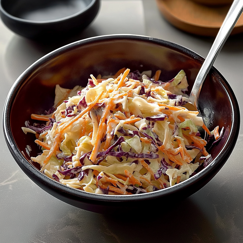 Recipe preparation for Tangy Coleslaw