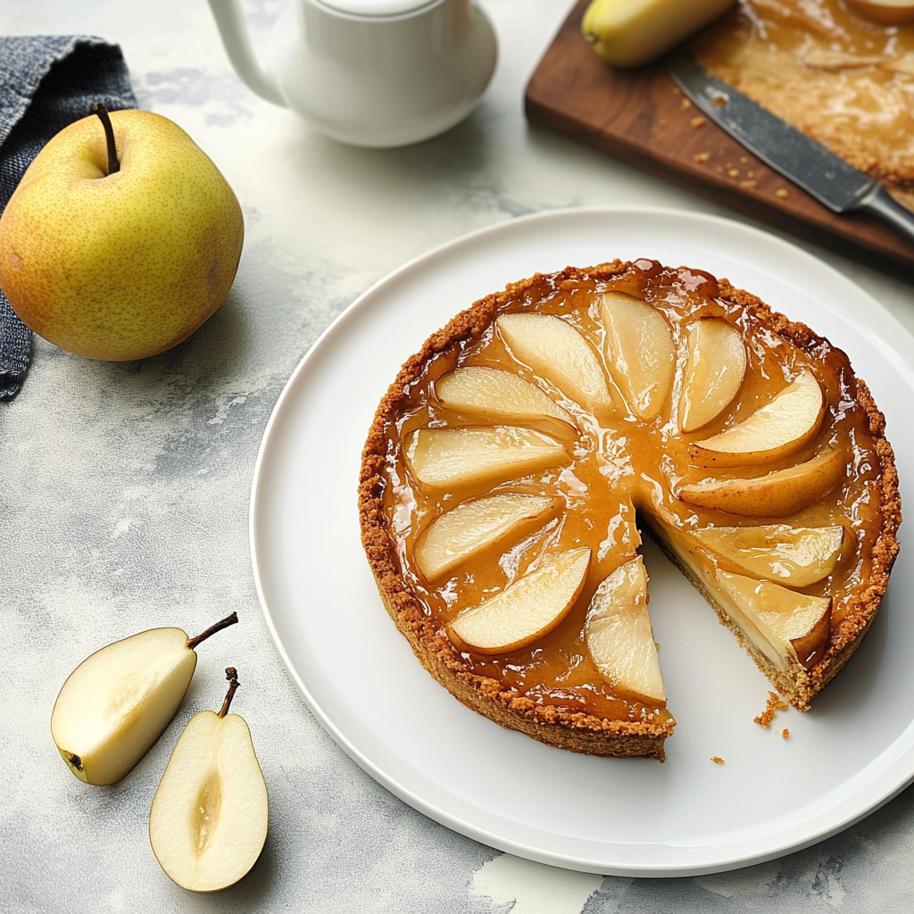Recipe preparation for Spiced Pear Fall Treats Tart