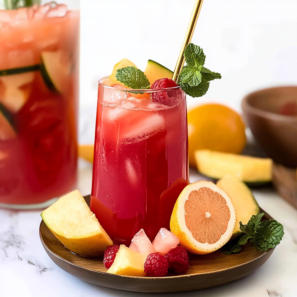 Recipe preparation for Watermelon Lemonade