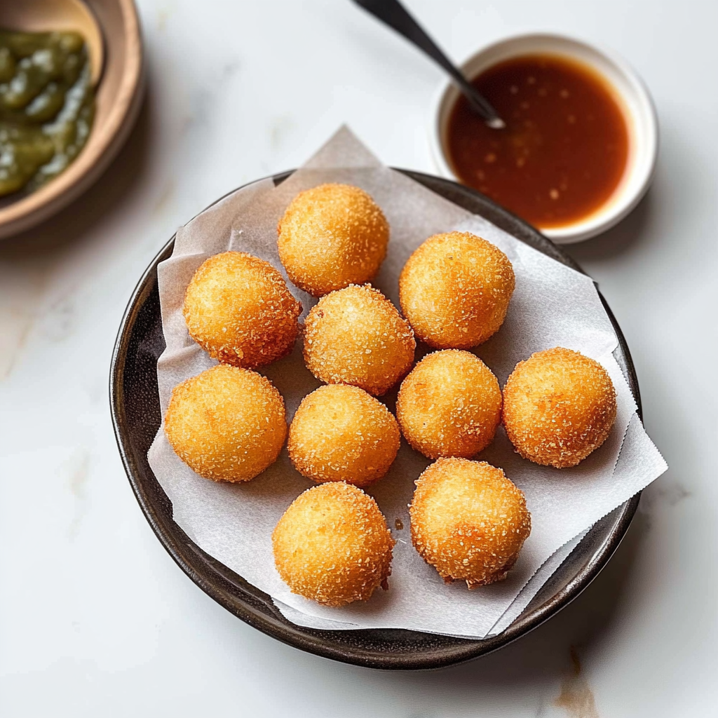 Recipe preparation for crispy fried cheese balls
