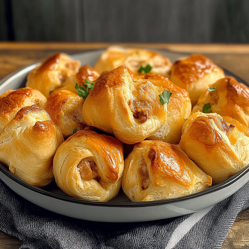 Recipe preparation for Baked Chicken Crescent Rolls