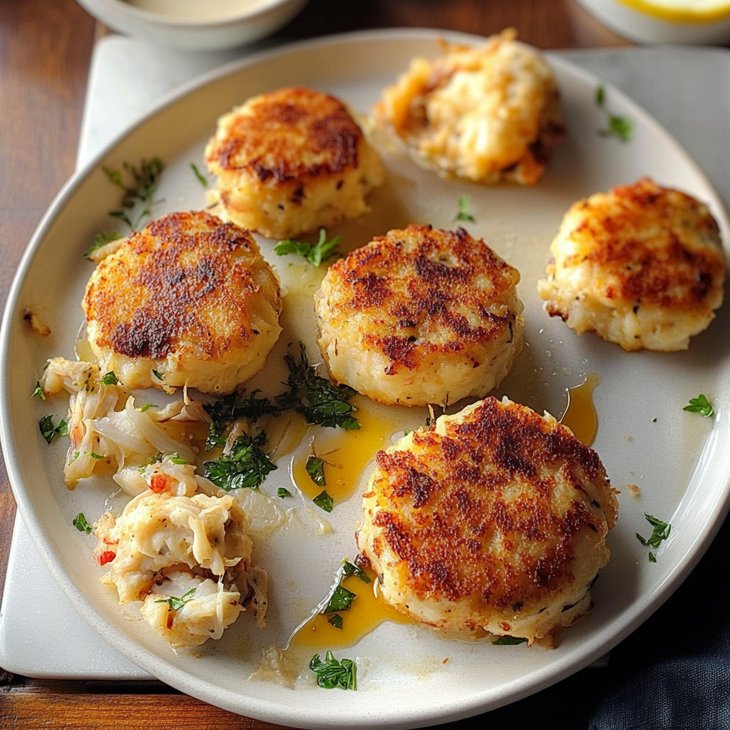 Recipe preparation for Sweet Vanilla Crab Cakes