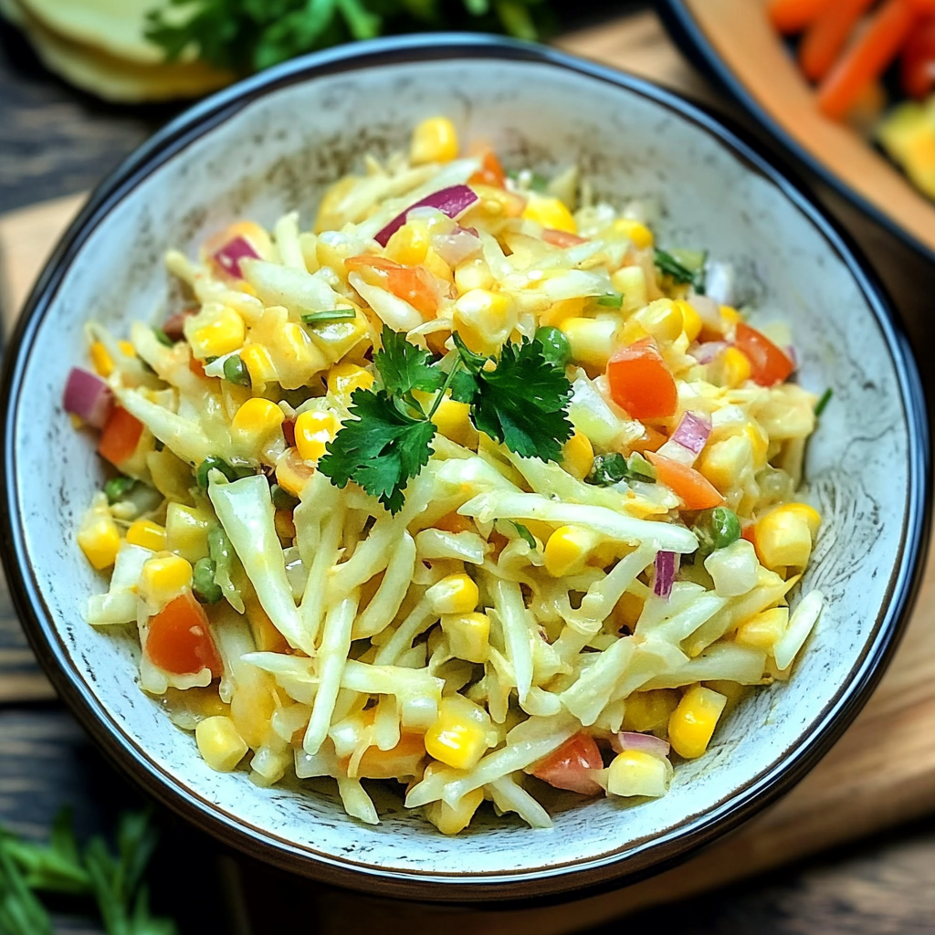 Recipe preparation for Corn Waldorf Salad